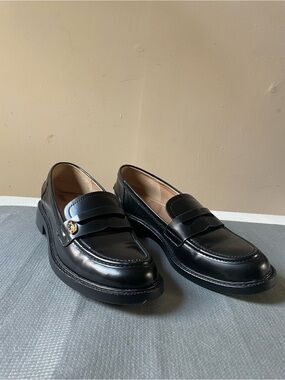 Sam Edelman Black Leather Women's Penny Loafers